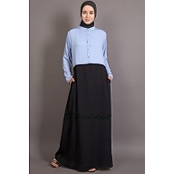 Burqa in two distinct part in Sky blue and black Burqa in two distinct part in Sky blue and black
